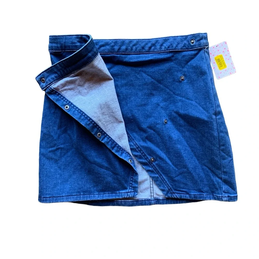 New We the Free womens denim medium wash mini skirt size 10 coastal cowgirl